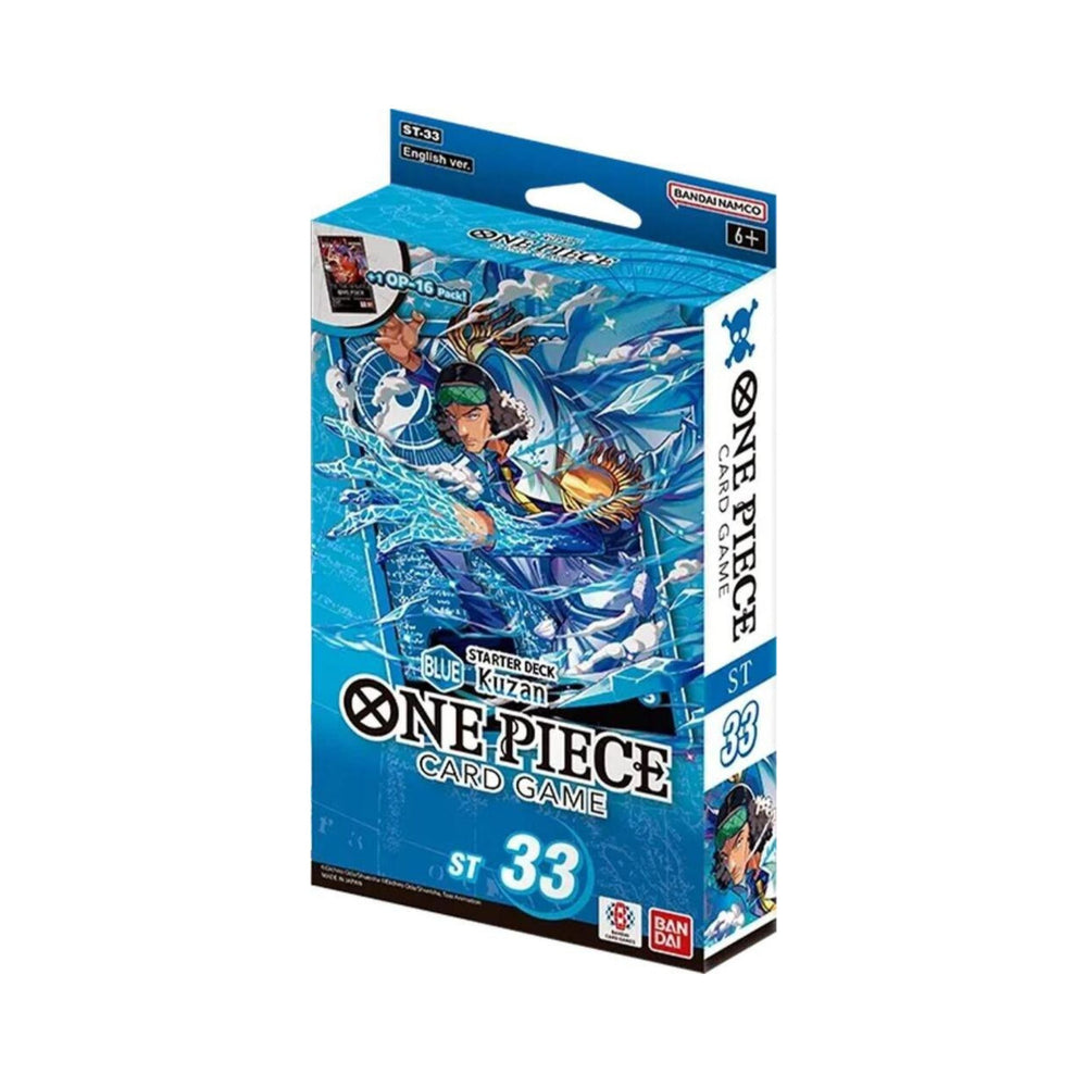 One Piece Card Game Starter Deck ST-33 Blue Kuzan | Official 51-Card Ready-to-Play Deck with Leader Card, 10 DON!! Cards & Index Cards | Strategy TCG Starter Set