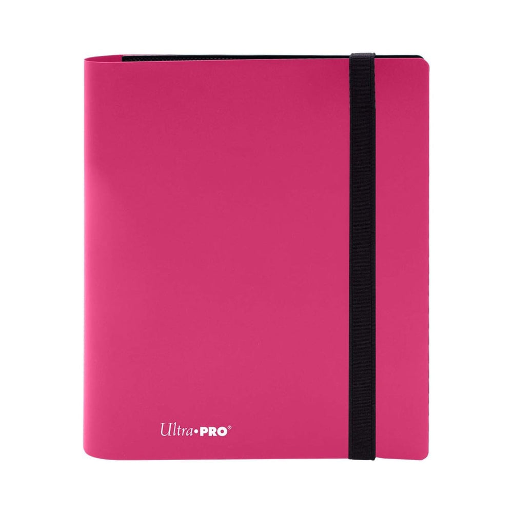 Ultra Pro PRO Binder 4-Pocket – Hot Pink | Premium Card Collection Binder with Side-Loading Pockets & Elastic Closure | Holds 160 Cards in Sleeves | Archival-Safe, Acid-Free Materials