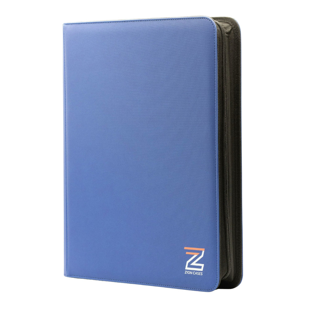Zion Cases TopLoader 9 Pocket Binder Royal Blue Trading Card Storage Album