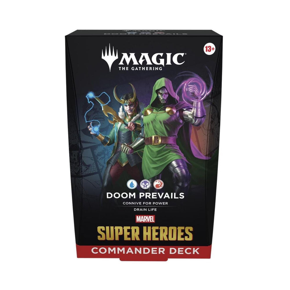 Magic: The Gathering Marvel Super Heroes Commander Deck Doom Prevails MSC – Ready-to-Play 100-Card MTG Deck, 30 New Cards, Tokens, Deck Box, Strategy Insert & Reference Card