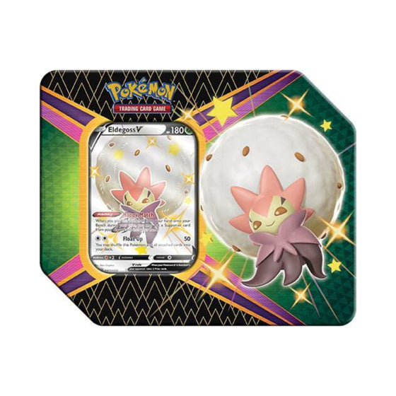 Pokemon TCG Shining Fates V Tin Eldegoss V Trading Card Game Cards Packs Storage Set