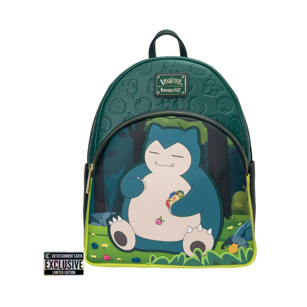 Pokemon Snorlax Midsize Backpack Entertainment Earth Exclusive by Loungefly, Faux Leather Backpack with Adjustable Straps, Limited Edition Pokemon Collectible Travel Bag (PREORDER - Release Date September 2026)