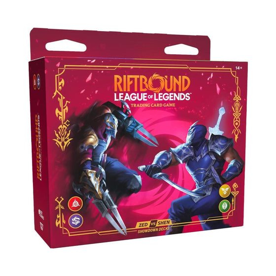 Riftbound League of Legends Vendetta Showdown Decks Zed vs Shen | 2 Ready-to-Play 56-Card Decks | Includes 2 Booster Packs, Playmats, Rulebook & Deck Boxes | Two-Player TCG Starter Set