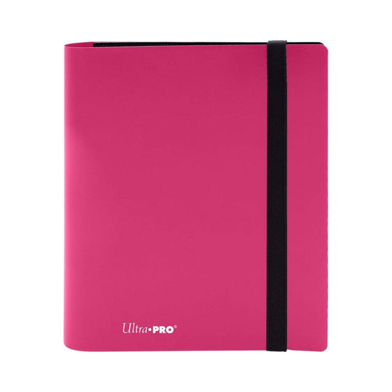 Ultra Pro PRO Binder 4-Pocket – Hot Pink | Premium Card Collection Binder with Side-Loading Pockets & Elastic Closure | Holds 160 Cards in Sleeves | Archival-Safe, Acid-Free Materials