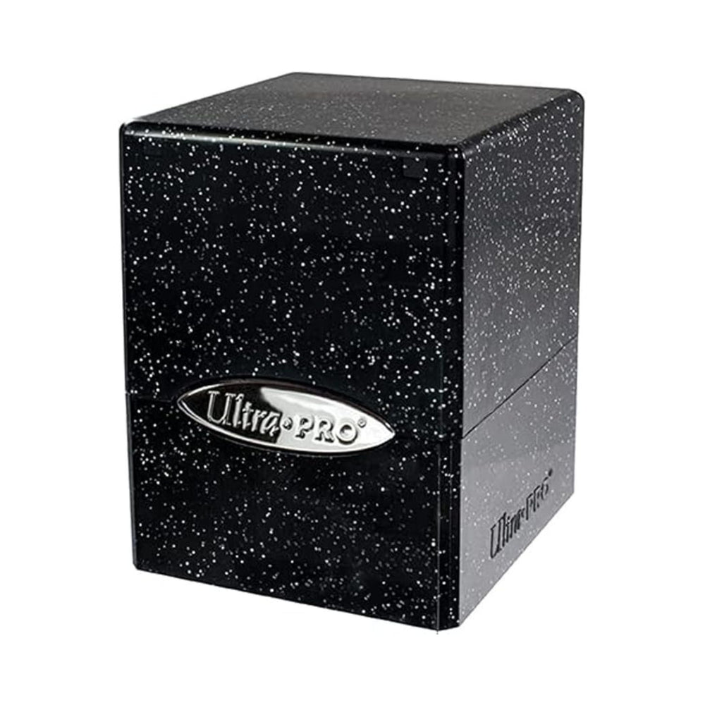 Ultra Pro Satin Cube Deck Box Glitter Black – 100+ Card Storage for Pokemon TCG and MTG