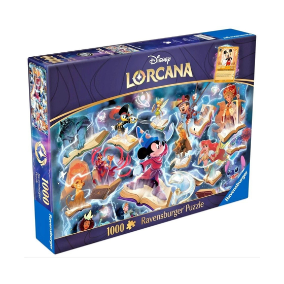 Disney Lorcana 1000 Pc Ravensburger Puzzle Glimmers o f The Realm Amber