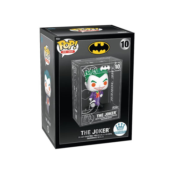 The Joker Funko Pop! DC Batman - Approx. 4.15" Die-Cast Exclusive Collectible Figure #10 with Acrylic Case