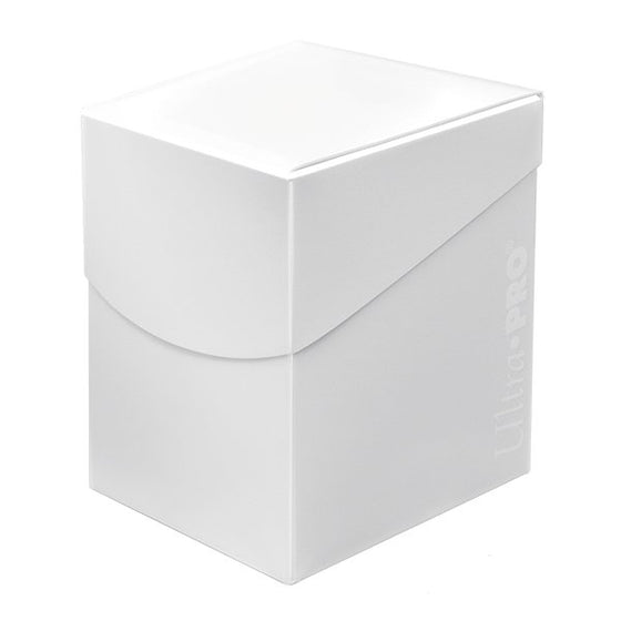 Ultra PRO Deck Box PRO 100+ Eclipse - Arctic White | Holds Up to 110 Standard Gaming Sleeved Cards | Self-Locking Lid & Thumb Notch for Easy Access