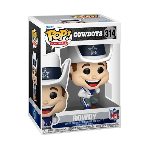 Rowdy #314 Funko Pop! Football NFL Mascots Cowboys - Approx. 5 1/4" Collectible Vinyl Figure Bundled with Display Box Protector Case