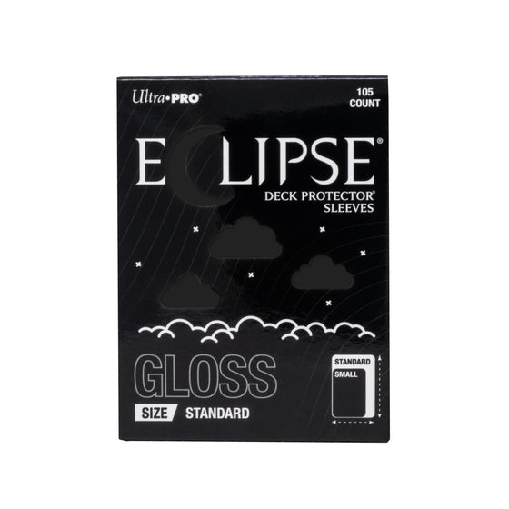 Ultra Pro Eclipse Gloss Standard Deck Protector Sleeves Jet Black 105CT – Opaque Durable Card Sleeves for TCG, Trading Cards, Collectible Card Games, Card Deck Protection & Card Display