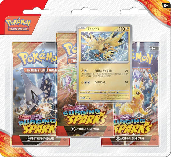 Pokemon TCG Scarlet & Violet Surging Sparks 3pk Blister Pack