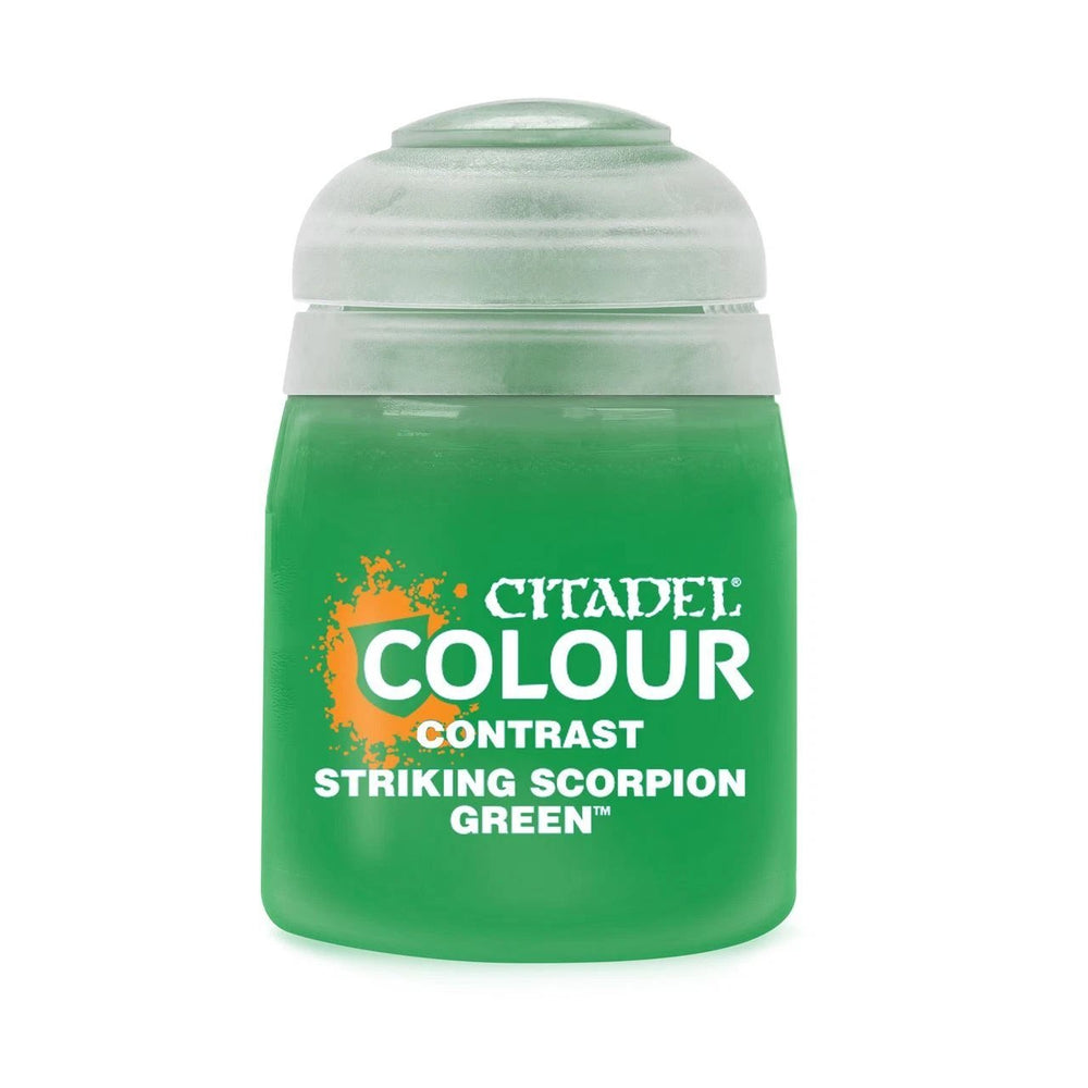 Warhammer Citadel Contrast: Striking Scorpion Green Paint Bottle 18ml