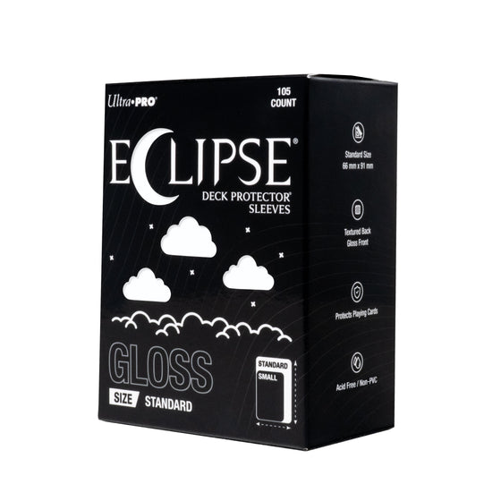 Ultra PRO Eclipse Gloss Deck Protector Sleeves Arctic White 105CT, Standard Size Card Sleeves for TCG, Trading Cards, Collectibles, Durable Opaque Sleeves, Smooth Shuffle Protection